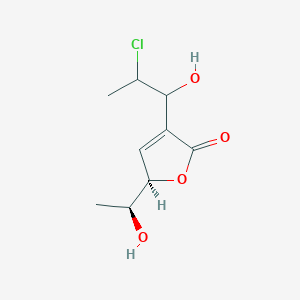 molecular formula C9H13ClO4 B1251950 9-Chloro-8-hydroxy-8,9-deoxyasperlactone 
