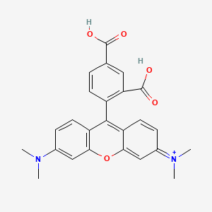 molecular formula C25H23N2O5+ B12519504 5-Carboxy methylrhodamine 