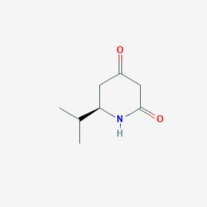 molecular formula C8H13NO2 B12519522 (6R)-6-(Propan-2-yl)piperidine-2,4-dione CAS No. 653589-25-4