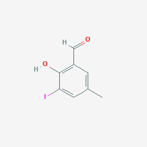 molecular formula C8H7IO2 B12519523 2-Hydroxy-3-iodo-5-methylbenzaldehyde 