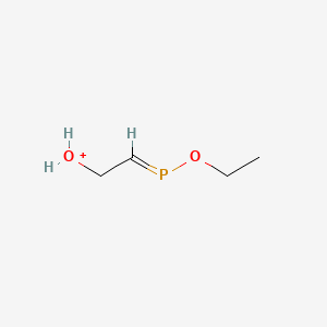 molecular formula C4H10O2P+ B12519546 [(2E)-2-(Ethoxyphosphanylidene)ethyl]oxidanium CAS No. 675623-97-9