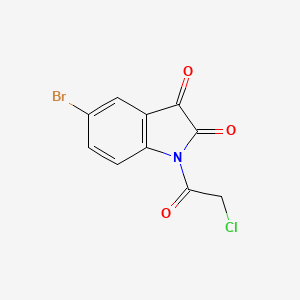 molecular formula C10H5BrClNO3 B12519551 1H-Indole-2,3-dione, 5-bromo-1-(chloroacetyl)- CAS No. 652156-52-0