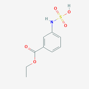 molecular formula C9H11NO5S B12519559 Benzoic acid, 3-(sulfoamino)-, 1-ethyl ester CAS No. 651749-36-9