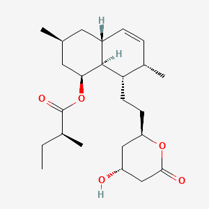 (S)-2-Methyl-butyric acid (1S,3S,4aR,7S,8S,8aS)-8-[2-((2R,4R)-4-hydroxy-6-oxo-tetrahydro-pyran-2-yl)-ethyl]-3,7-dimethyl-1,2,3,4,4a,7,8,8a-octahydro-naphthalen-1-yl ester