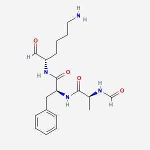 molecular formula C19H28N4O4 B12519571 N-Formyl-L-alanyl-N-[(2S)-6-amino-1-oxohexan-2-yl]-L-phenylalaninamide CAS No. 653603-73-7