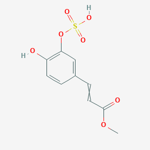 molecular formula C10H10O7S B12519577 Methyl 3-[4-hydroxy-3-(sulfooxy)phenyl]prop-2-enoate CAS No. 651705-86-1