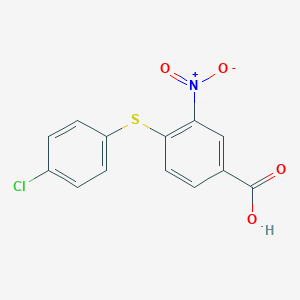 molecular formula C13H8ClNO4S B125196 4-[(4-Chlorophenyl)thio]-3-nitrobenzoic acid CAS No. 156629-59-3