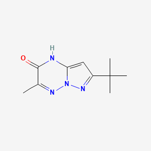 molecular formula C10H14N4O B12519622 Pyrazolo[1,5-b][1,2,4]triazin-2(1H)-one, 7-(1,1-dimethylethyl)-3-methyl- CAS No. 653586-63-1