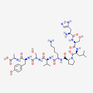 molecular formula C46H72N12O13 B12519645 L-Histidyl-L-seryl-L-leucyl-L-prolyl-L-lysyl-L-valyl-L-seryl-L-tyrosyl-L-alanine CAS No. 654652-62-7
