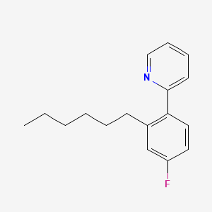 molecular formula C17H20FN B12519667 2-(4-Fluoro-2-n-hexylphenyl)pyridine 