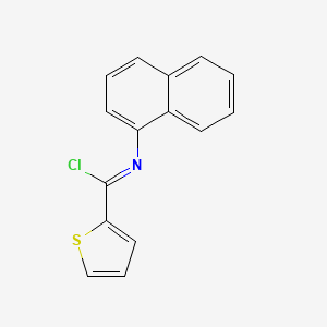 molecular formula C15H10ClNS B12519671 N-(Naphthalen-1-yl)thiophene-2-carboximidoyl chloride CAS No. 652148-61-3