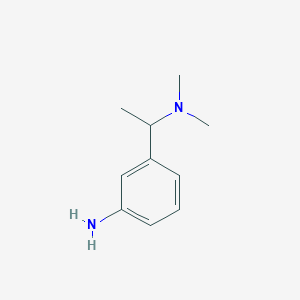 molecular formula C10H16N2 B12519680 3-[1-(Dimethylamino)ethyl]aniline CAS No. 697306-37-9