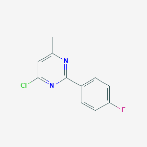 molecular formula C11H8ClFN2 B125197 4-Chloro-2-(4-fluorophenyl)-6-methylpyrimidine CAS No. 142220-65-3