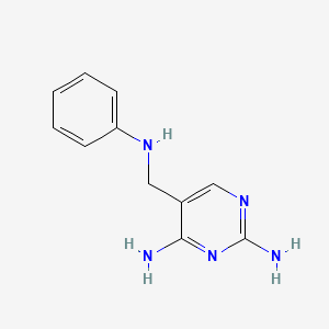 molecular formula C11H13N5 B12519740 5-(Anilinomethyl)pyrimidine-2,4-diamine CAS No. 651359-44-3
