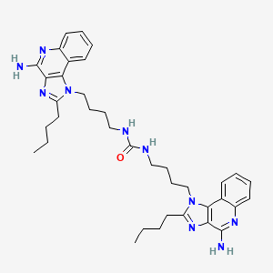 molecular formula C37H48N10O B12519767 Urea, N,N'-bis[4-(4-amino-2-butyl-1H-imidazo[4,5-c]quinolin-1-yl)butyl]- CAS No. 677354-05-1