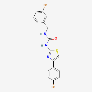 molecular formula C17H13Br2N3OS B12519873 N-[(3-Bromophenyl)methyl]-N'-[4-(4-bromophenyl)-1,3-thiazol-2-yl]urea CAS No. 656256-48-3
