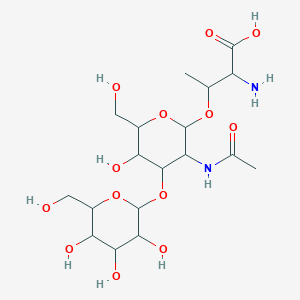 molecular formula C18H32N2O13 B12519889 O-[2-(Acetamido)-2-deoxy-3-O-beta-D-galactopyranosyl-alpha-D-galactopyranosyl]-L-threonine 