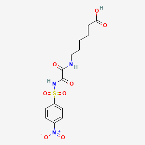 molecular formula C14H17N3O8S B12519915 Hexanoic acid, 6-[[[[(4-nitrophenyl)sulfonyl]amino]oxoacetyl]amino]- CAS No. 701210-20-0
