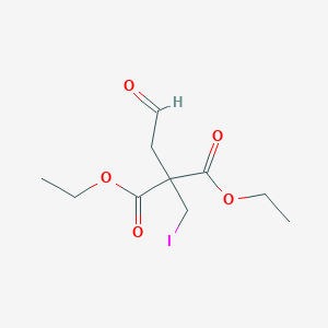 molecular formula C10H15IO5 B12519917 Diethyl (iodomethyl)(2-oxoethyl)propanedioate CAS No. 654673-79-7