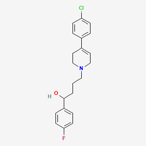 molecular formula C21H23ClFNO B1251994 1-(4-Fluorophenyl)-4-[1,2,3,6-tetrahydro-4-(4-chlorophenyl)pyridine-1-yl]butane-1-ol 