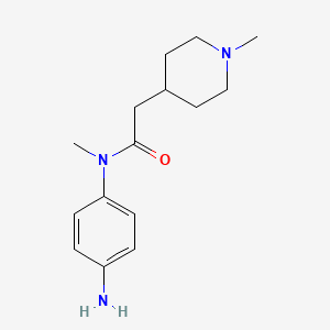 molecular formula C15H23N3O B12519943 N-(4-Aminophenyl)-N-methyl-2-(1-methylpiperidin-4-yl)acetamide CAS No. 652140-10-8