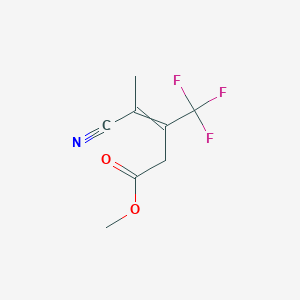 molecular formula C8H8F3NO2 B12519960 Methyl 4-cyano-3-(trifluoromethyl)pent-3-enoate CAS No. 680193-77-5