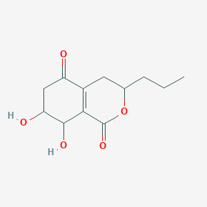 molecular formula C12H16O5 B1251997 7,8-dihydroxy-3-propyl-4,6,7,8-tetrahydro-3H-isochromene-1,5-dione 