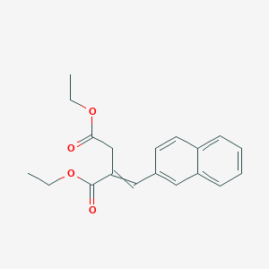 molecular formula C19H20O4 B12519971 Diethyl 2-[(naphthalen-2-yl)methylidene]butanedioate CAS No. 784153-68-0