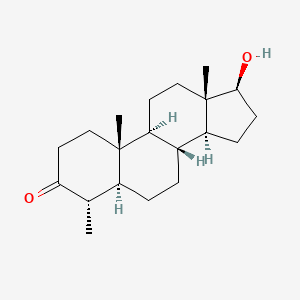 molecular formula C20H32O2 B1252000 17beta-Hydroxy-4alpha-methyl-5-alpha-androstan-3-one CAS No. 10147-53-2