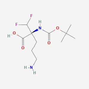 molecular formula C11H20F2N2O4 B12520008 N~2~-(tert-Butoxycarbonyl)-2-(difluoromethyl)-L-ornithine CAS No. 765937-96-0