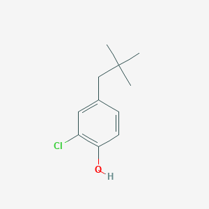 molecular formula C11H15ClO B12520036 2-Chloro-4-(2,2-dimethylpropyl)phenol CAS No. 653578-47-3