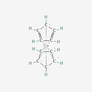 molecular formula C10H10Co-6 B1252007 Cobalt, bis(eta5-2,4-cyclopentadien-1-yl)- 