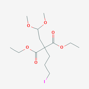 molecular formula C14H25IO6 B12520072 Diethyl (2,2-dimethoxyethyl)(3-iodopropyl)propanedioate CAS No. 654672-96-5