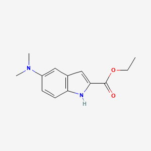 molecular formula C13H16N2O2 B12520084 Ethyl 5-(dimethylamino)-1H-indole-2-carboxylate CAS No. 796870-46-7