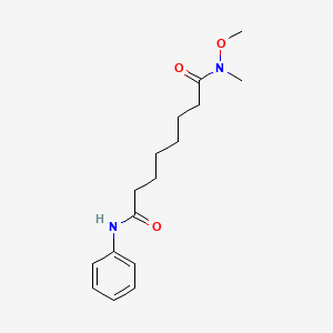 molecular formula C16H24N2O3 B12520265 N~1~-Methoxy-N~1~-methyl-N~8~-phenyloctanediamide CAS No. 651768-07-9