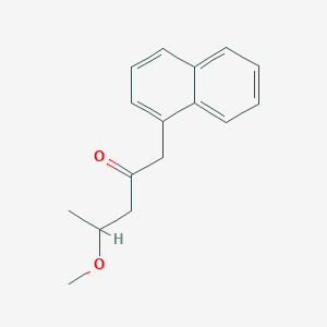 molecular formula C16H18O2 B12520329 2-Pentanone, 4-methoxy-1-(1-naphthalenyl)- CAS No. 654643-28-4