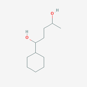 molecular formula C11H22O2 B12520335 1,4-Pentanediol, 1-cyclohexyl- CAS No. 820247-70-9