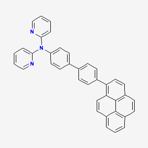 molecular formula C38H25N3 B12520356 N-[4'-(Pyren-1-yl)[1,1'-biphenyl]-4-yl]-N-(pyridin-2-yl)pyridin-2-amine CAS No. 816421-89-3
