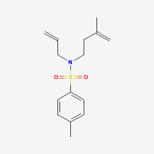 molecular formula C15H21NO2S B12520411 Benzenesulfonamide, 4-methyl-N-(3-methyl-3-butenyl)-N-2-propenyl- CAS No. 654065-70-0