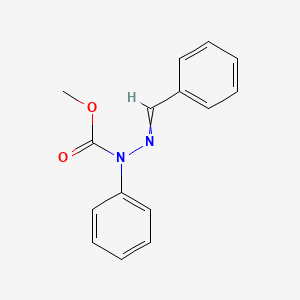 molecular formula C15H14N2O2 B12520435 Methyl 2-benzylidene-1-phenylhydrazine-1-carboxylate CAS No. 668991-92-2