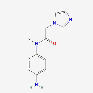 molecular formula C12H14N4O B12520449 N-(4-Aminophenyl)-2-(1H-imidazol-1-yl)-N-methylacetamide CAS No. 652139-65-6