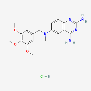 molecular formula C19H24ClN5O3 B12520456 N6-Methyl-N6-(3,4,5-trimethoxybenzyl)quinazoline-2,4,6-triamine hydrochloride 