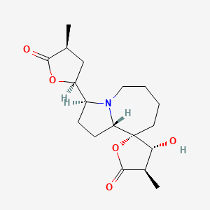 molecular formula C18H27NO5 B1252046 Tuberospironine 