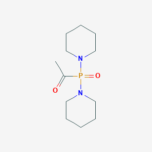molecular formula C12H23N2O2P B12520483 Piperidine, 1,1'-(acetylphosphinylidene)bis- CAS No. 652975-41-2