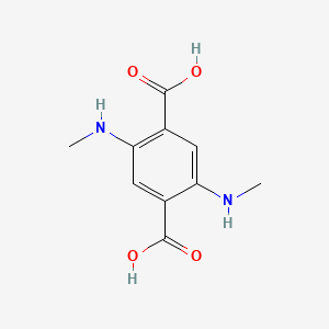 molecular formula C10H12N2O4 B12520515 2,5-Bis(methylamino)terephthalic acid CAS No. 59736-61-7