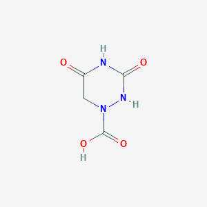 molecular formula C4H5N3O4 B12520652 3,5-Dioxo-1,2,4-triazinane-1-carboxylic acid CAS No. 775229-16-8