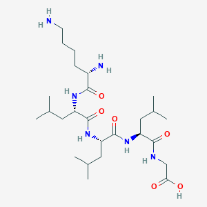 molecular formula C26H50N6O6 B12520686 L-Lysyl-L-leucyl-L-leucyl-L-leucylglycine CAS No. 677031-85-5