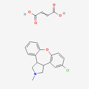 molecular formula C21H20ClNO5 B12520698 But-2-enedioic acid;9-chloro-4-methyl-13-oxa-4-azatetracyclo[12.4.0.02,6.07,12]octadeca-1(18),7(12),8,10,14,16-hexaene 