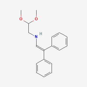 molecular formula C18H21NO2 B12520711 N-(2,2-Dimethoxyethyl)-2,2-diphenylethen-1-amine CAS No. 666737-76-4