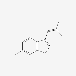 molecular formula C14H16 B12520726 6-Methyl-3-(2-methylprop-1-en-1-yl)-1H-indene CAS No. 819871-72-2